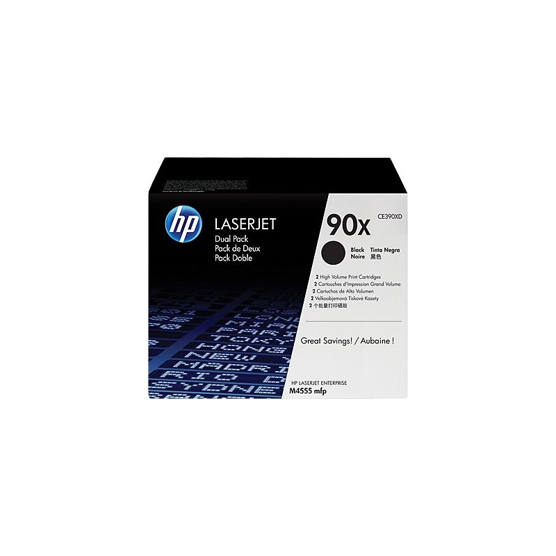 HP CE390XD (90XD) fekete eredeti toner duplacsomag