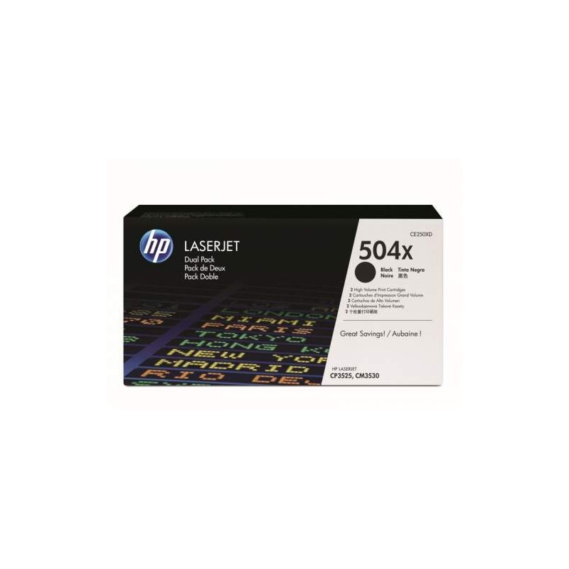 HP CE250XD (504X) fekete eredeti toner duplacsomag