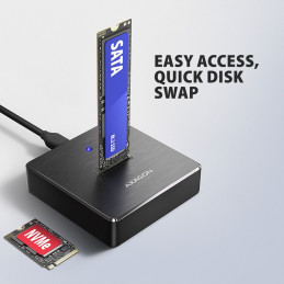 AXAGON ADSA-M2C11 USB-C 10Gbps docking station for M.2 NVMe / SATA SSD