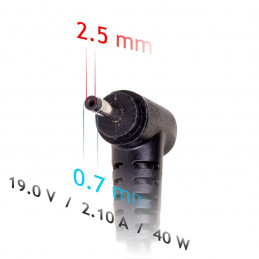 Akyga AK-ND-23 19V / 2,1A 40W 2,5x0,7mm Asus hálózati notebook töltő