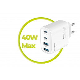 Mobile Origin 40W GaN Wall Charger PW22 2x USB-C+2x USB-A White