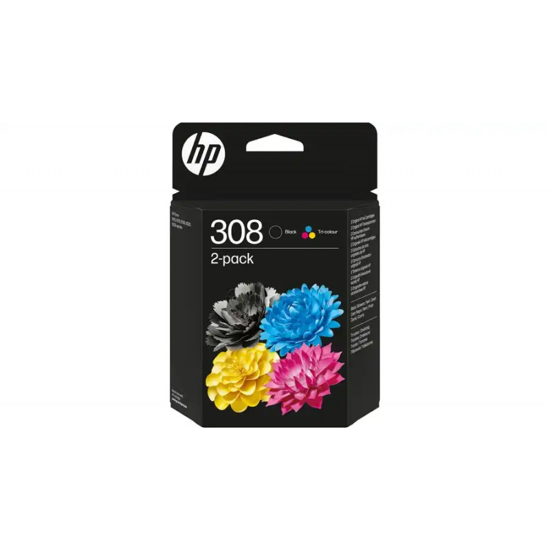 HP 6L6S6UE No.308 fekete + színes eredeti tintapatron multipack