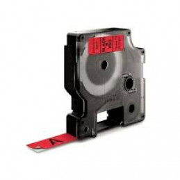 Dymo 45017 piros alapon fekete eredeti feliratozó szalag (87720570)