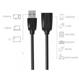Vention USB 2.0 A Male to A Female Extension Cable 0,5m Black