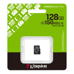 Kingston 128GB microSDXC Canvas Select Plus Gen3 Class 10 UHS-1 A1 V10 adapter nélkül