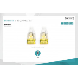 Digitus CAT6A U-UTP Patch Cable 1m Grey