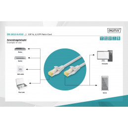 Digitus CAT6A U-UTP Patch Cable 1m Grey