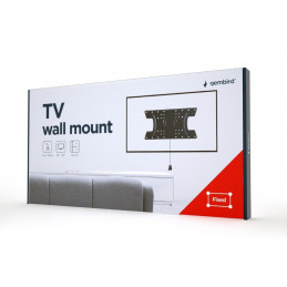 Gembird WM-65F-03 TV wall mount (fixed) 32”-65” Black