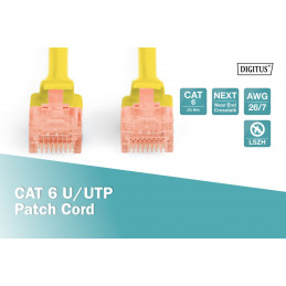 Digitus CAT6 U-UTP Patch Cable 5m Yellow