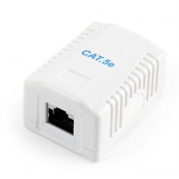 Gembird CAT5E FTP single port surface mount box White