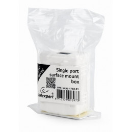 Gembird CAT5E FTP single port surface mount box White