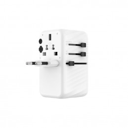 FIXED Voyager utazó adapter 3xUSB-C/1xUSB GaN 120W, fehér