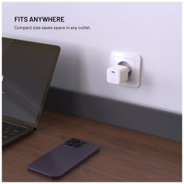 FIXED mini USB-C GaN töltő 65W fehér