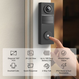 TP-Link TAPO D205 2K Battery Video Doorbell