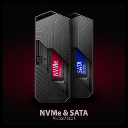 AXAGON EEM2-GAM USB-C 10Gbps M.2 NVMe & SATA SSD Game M.2 Box