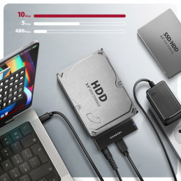AXAGON ADSA-FPX USB-C 10Gbps Fast Port X adapter for 2,5"/3,5" SSD/HDD