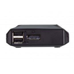 ATEN US3312 2-Port 4K DisplayPort USB-C Cable KVM Switch with Remote Port Selector