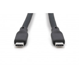 Digitus USB Silicone connection USB-C - USB-C cable 1m Black