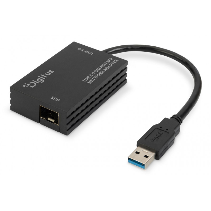 Digitus USB 3.0 Gigabit SFP network adapter Black