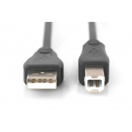 Assmann USB 2.0 connection cable, type A - B 0,5m Black