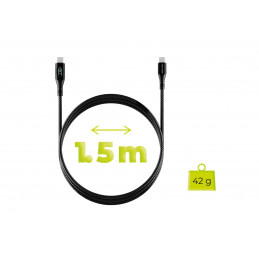 Mobile Origin 100W Display Cable USB-C to USB-C 1,5m Black