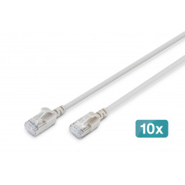Digitus CAT6A F-FTP Patch Cable 0,5m Grey (10 Pack)