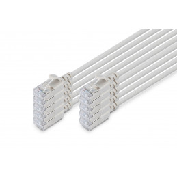 Digitus CAT6A F-FTP Patch Cable 1m Grey (10 Pack)