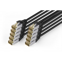 Digitus CAT6A S-FTP Patch Cable 1m Black (10 Pack)