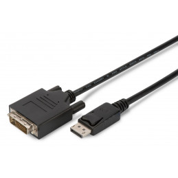 Assmann DisplayPort adapter cable, DP - DVI-D (Dual Link) (24+1) 2m Black