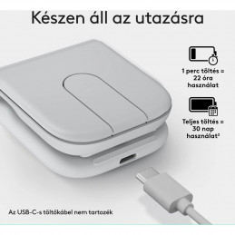 Logitech Mobi Fold Wireless Bluetooth Mouse Dirty White