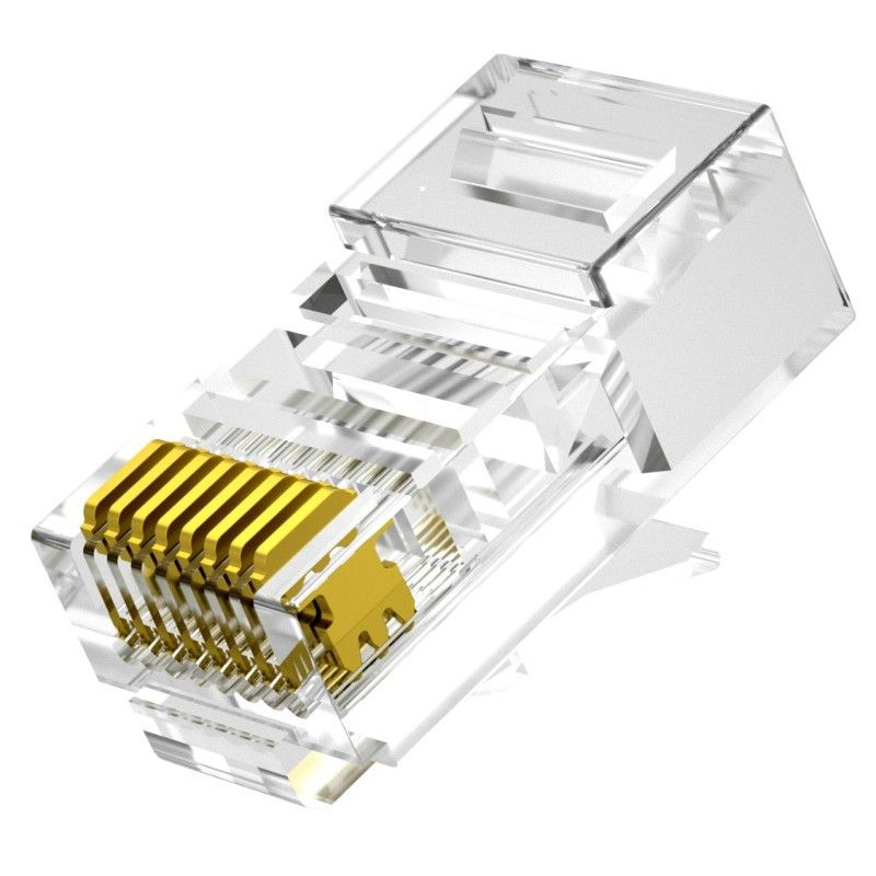 Nestron UTP RJ45 csatlakozó; Cat5e; fali és patch kábelekhez; 100 db/csomag