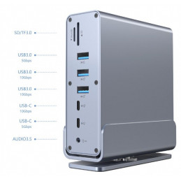 Gembird A-CF-COMBO15-01 USB Type-CF 15-in-1 Multi-Port Adapter Space Grey