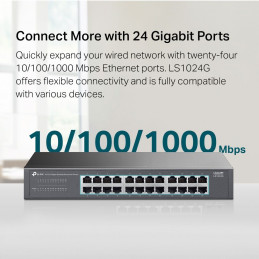 TP-Link LS1024G 24-Port Gigabit Desktop/Rackmount Switch