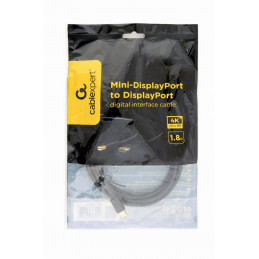 Gembird MiniDisplayPort to DisplayPort digital interface cable 1,8m Black