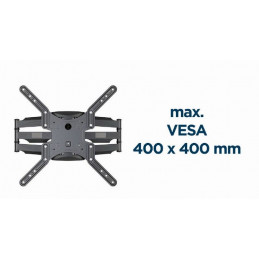 Gembird WM-60ST-01 Full-motion TV wall mount 32”-60” Black