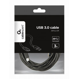 Gembird CCP-USB3-AMCM-W-10 USB3.0 AM to Type-C cable 3m White
