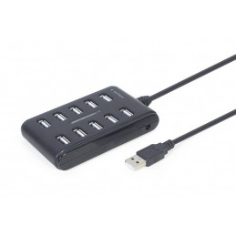 Gembird 10-port USB 2.0 Hub Black