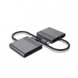 Gembird A-CM-COMBO3-04 USB Type-C 3-in-1 Multi-Port Adapter Space Grey