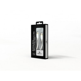 Gembird Premium silicon Type-C Power Delivery (PD) charging & data cable 1,5m White