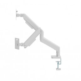 Gembird Desk mounted adjustable double monitor arm 17"-32" White