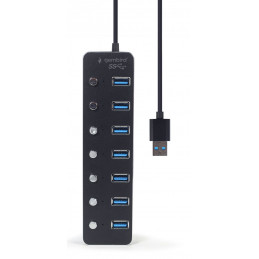 Gembird UHB-U3P7P-01 7-portos USB3.1 HUB Black