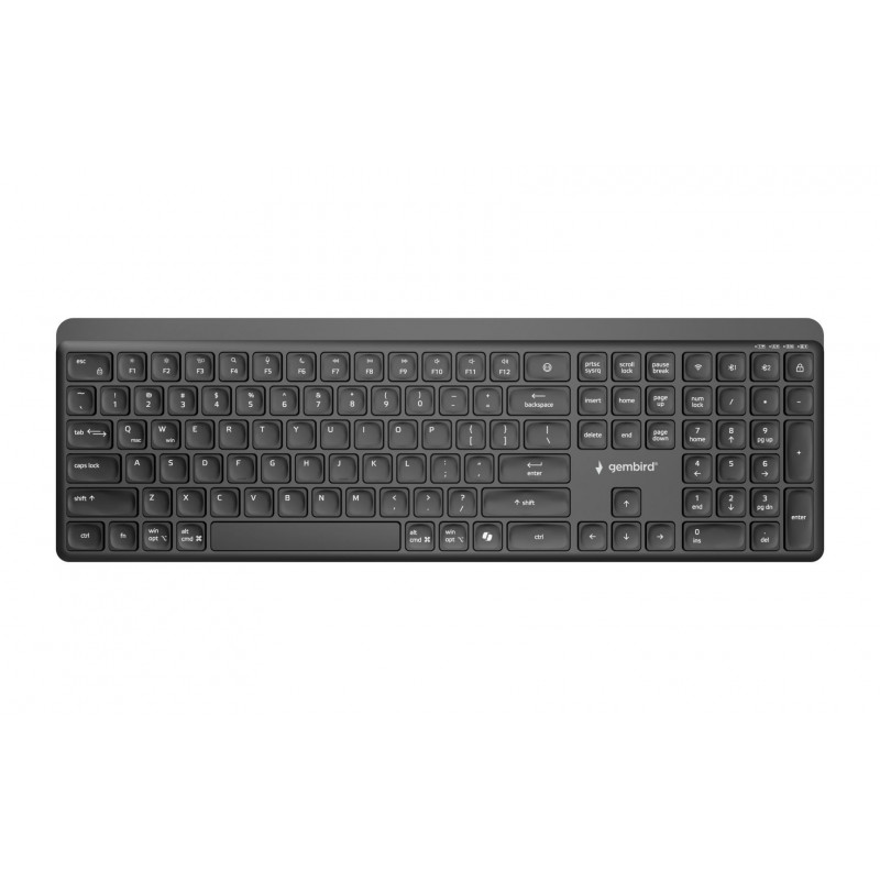 Gembird KB-WPS-03 Dual-Mode Pro Business Slim Wireless Bluetooth Keyboard Black US