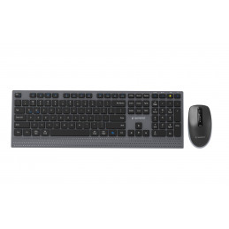 Gembird KBS-WPS-02 Dual-Mode Slim Wireless Bluetooth Keyobard Combo Black US