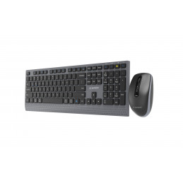 Gembird KBS-WPS-02 Dual-Mode Slim Wireless Bluetooth Keyobard Combo Black US