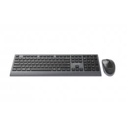 Gembird KBS-WPS-02 Dual-Mode Slim Wireless Bluetooth Keyobard Combo Black US