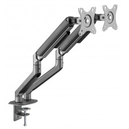 Gembird MA-DA2-05 Desk mounted adjustable double monitor arm 17"-32" Space Grey