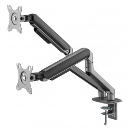 Gembird MA-DA2-05 Desk mounted adjustable double monitor arm 17"-32" Space Grey