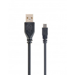 Gembird CCP-USB2-AM5P-1 USB2.0 A-plug Mini cable 0,3m Black