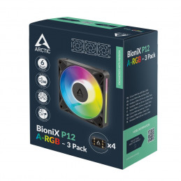 Arctic BioniX P12 A-RGB Black (3 Pack)