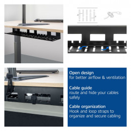 ACT Under desk cable management tray 80cm Black